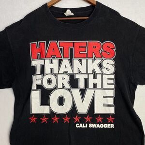 Haters Thanks for the Love Haters Men's Tshirt Black Tee Cali Swagger Size XL